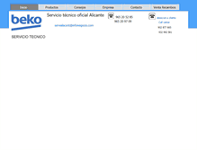 Tablet Screenshot of bekoalicante.com